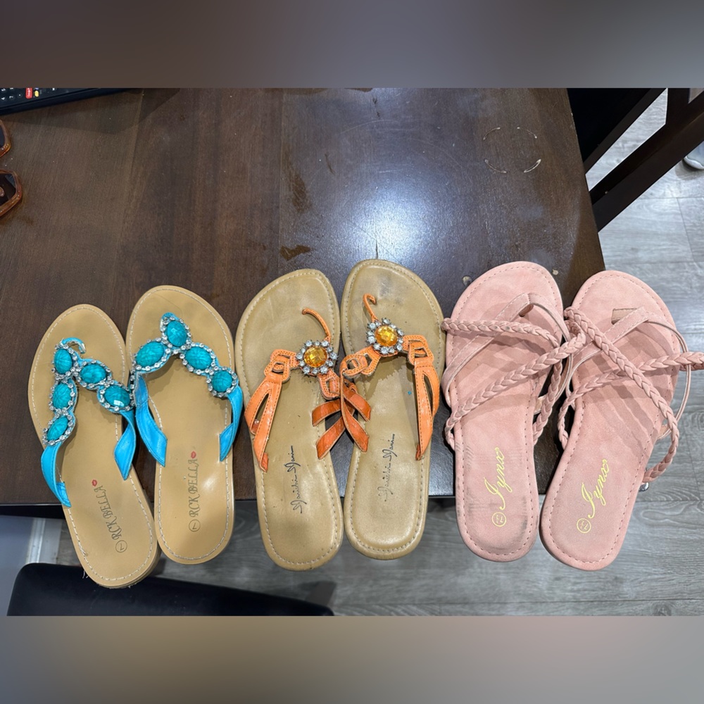 3 Pairs of Sandals